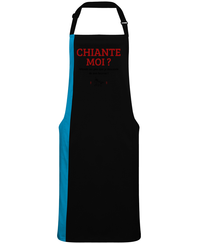Tablier bicolore Chiante moi ? par  La boutique de Laura
