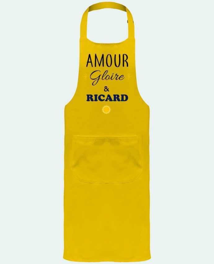 Tablier avec poches Amour gloire & ricard par La boutique de Laura