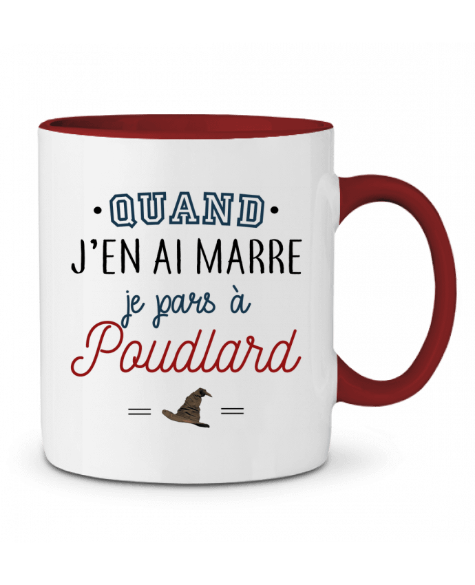 Mug bicolore Je pars à Poudlard La boutique de Laura