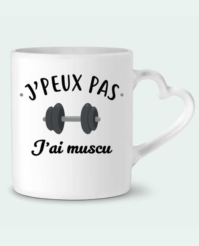 Mug coeur J'peux pas j'ai muscu par La boutique de Laura