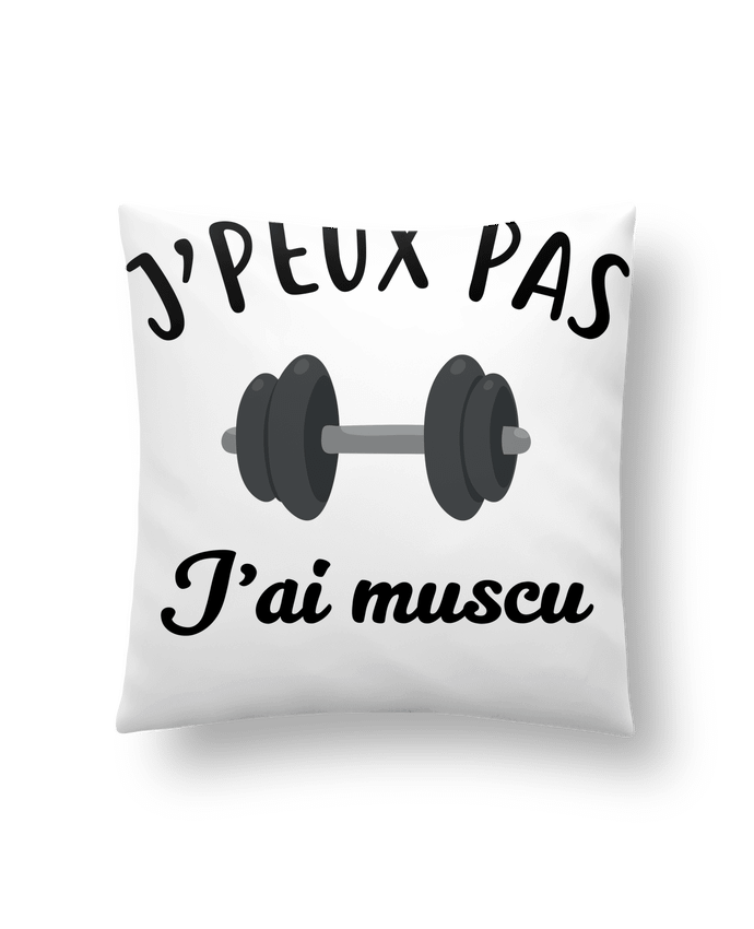 Coussin J'peux pas j'ai muscu par La boutique de Laura