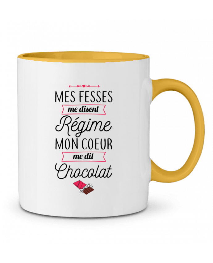 Mug bicolore Régime - Chocolat La boutique de Laura