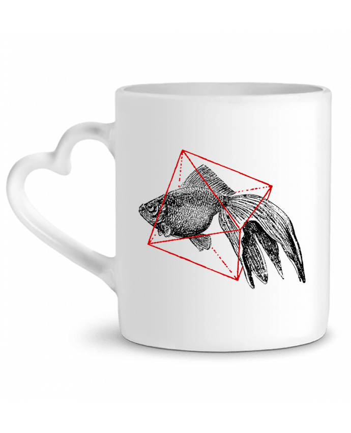 Taza Corazón Fish in geometrics II por Florent Bodart