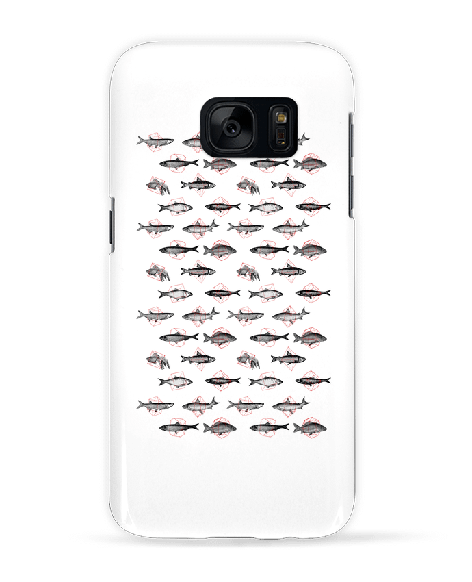 Case 3D Samsung Galaxy S7 Fishes in geometrics by Florent Bodart