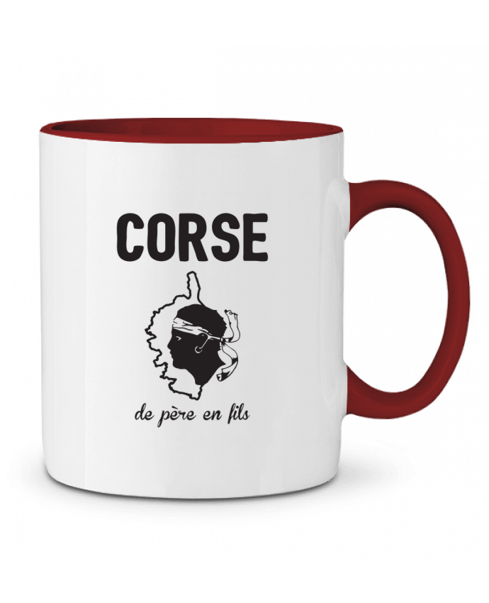Mug bicolore Corse de père en fils tunetoo