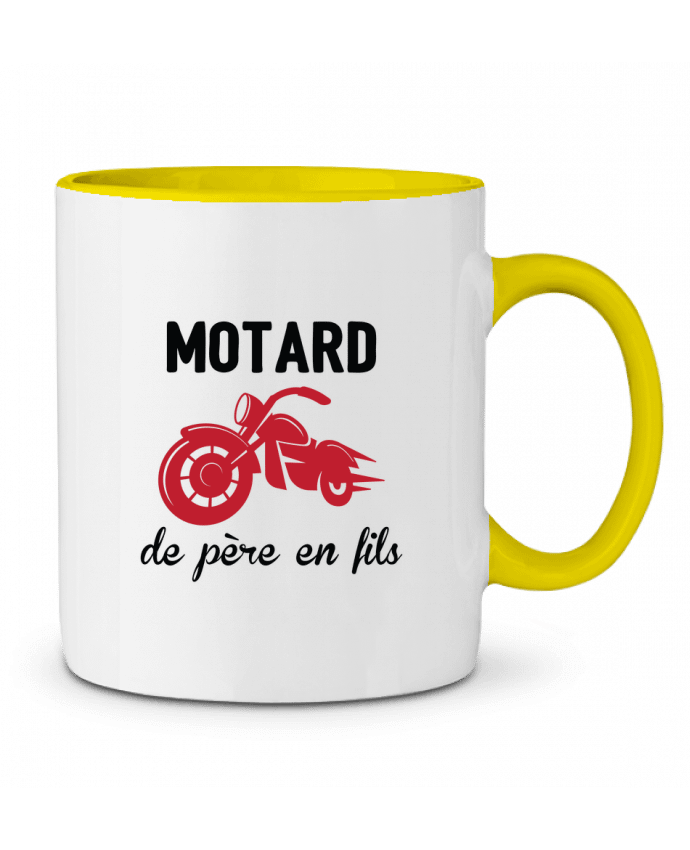 Mug bicolore Motard de père en fils tunetoo