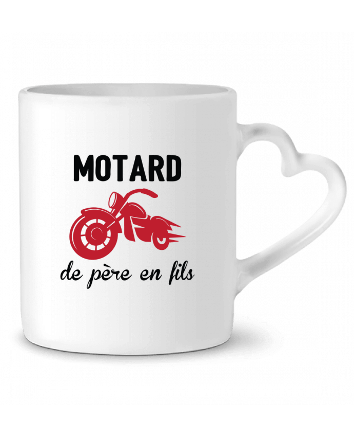 Mug coeur Motard de père en fils par tunetoo