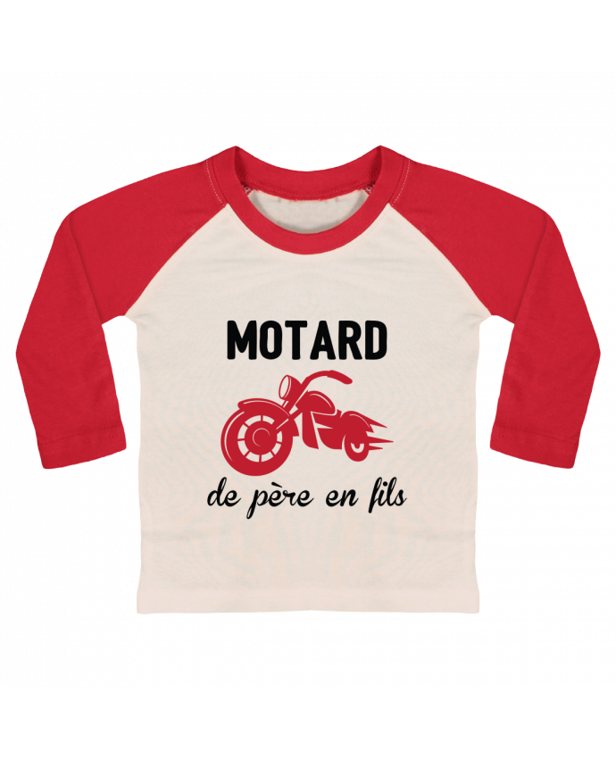 Tee-shirt Bébé Baseball ML Motard de père en fils par tunetoo