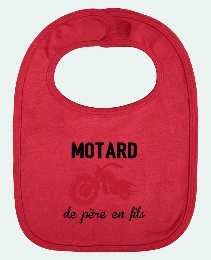 Bavoir bébé uni Motard de père en fils par tunetoo