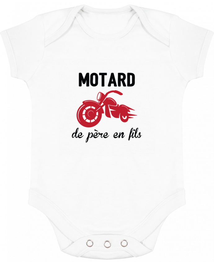 Body bébé manches contrastées Motard de père en fils par tunetoo