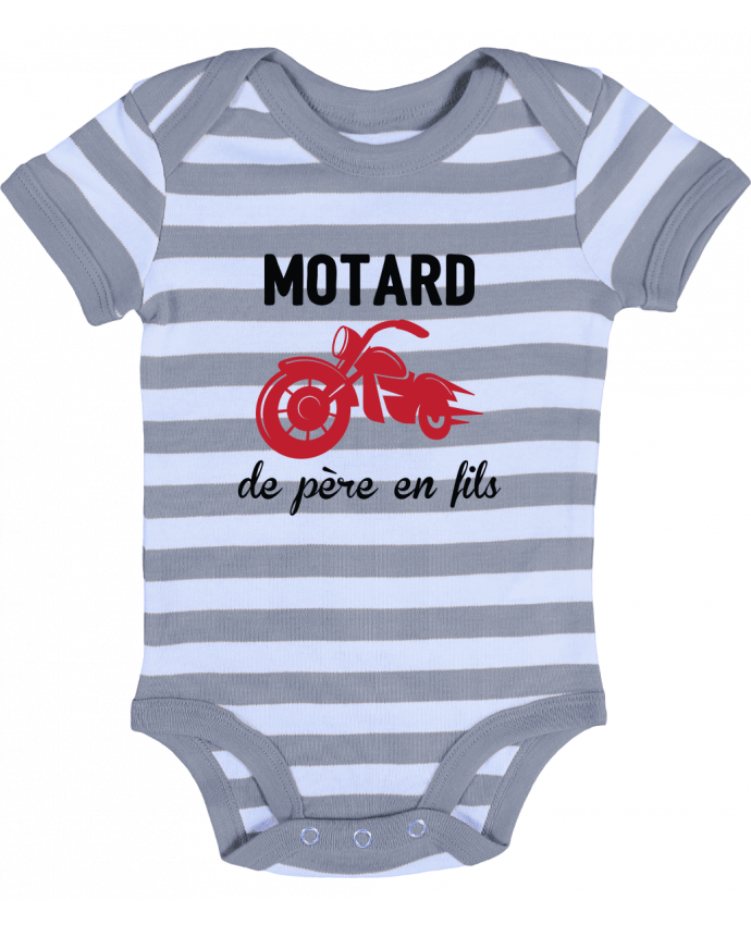 Body Bébé Rayé Motard de père en fils - tunetoo