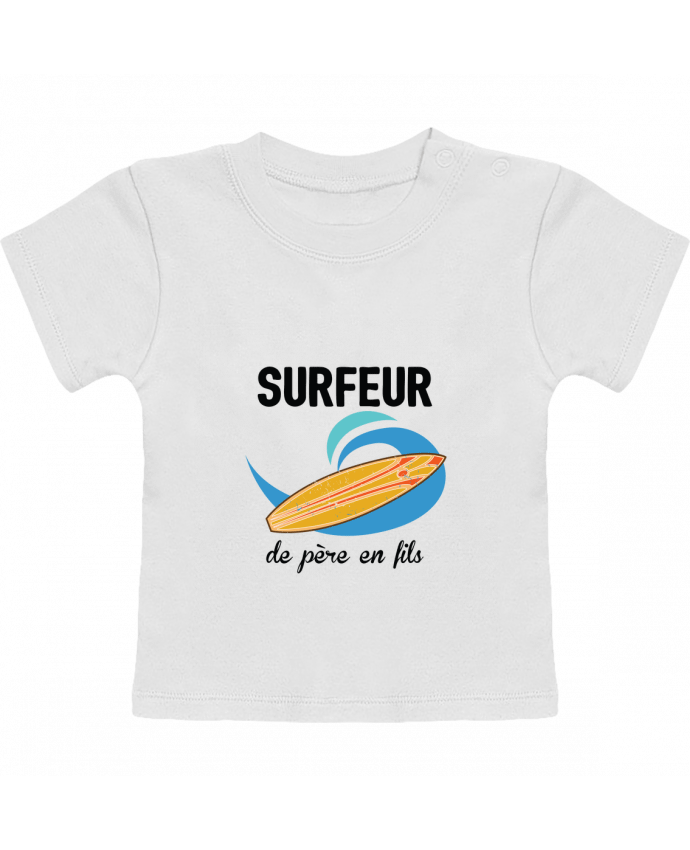 T-shirt bébé Surfeur de père en fils manches courtes du designer tunetoo