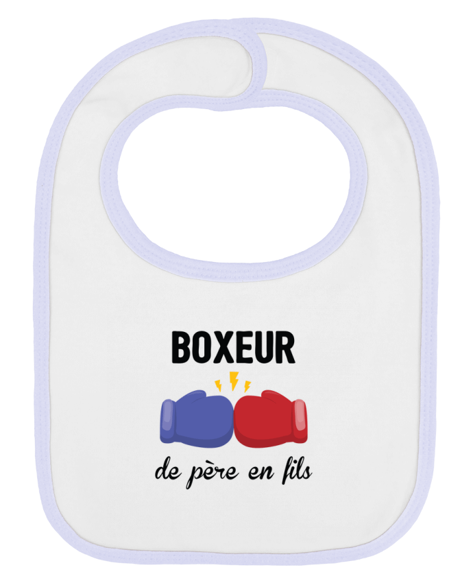 Bavoir bébé uni Boxeur de père en fils par tunetoo