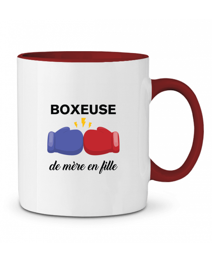Mug bicolore Boxeuse de mère en fille tunetoo