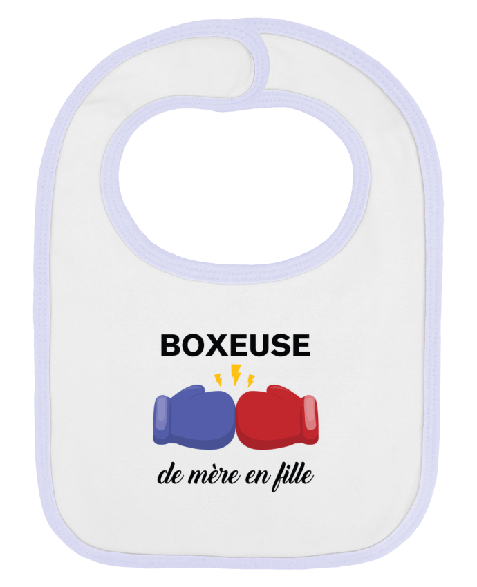 Bavoir bébé uni Boxeuse de mère en fille par tunetoo