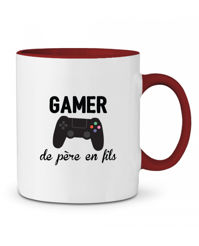 Mug bicolore Gamer de père en fils tunetoo