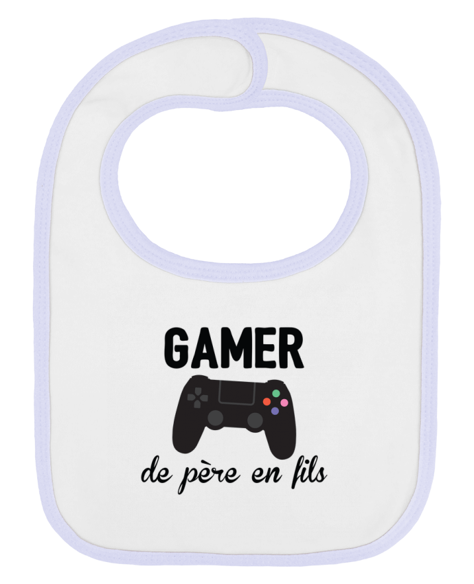 Bavoir bébé uni Gamer de père en fils par tunetoo