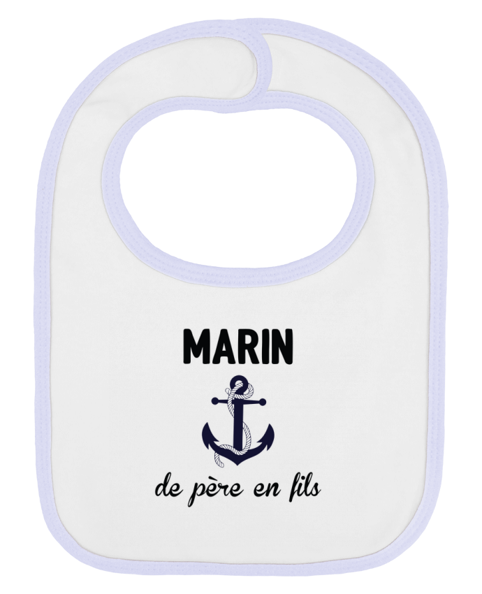 Bavoir bébé uni Marin de père en fils par tunetoo