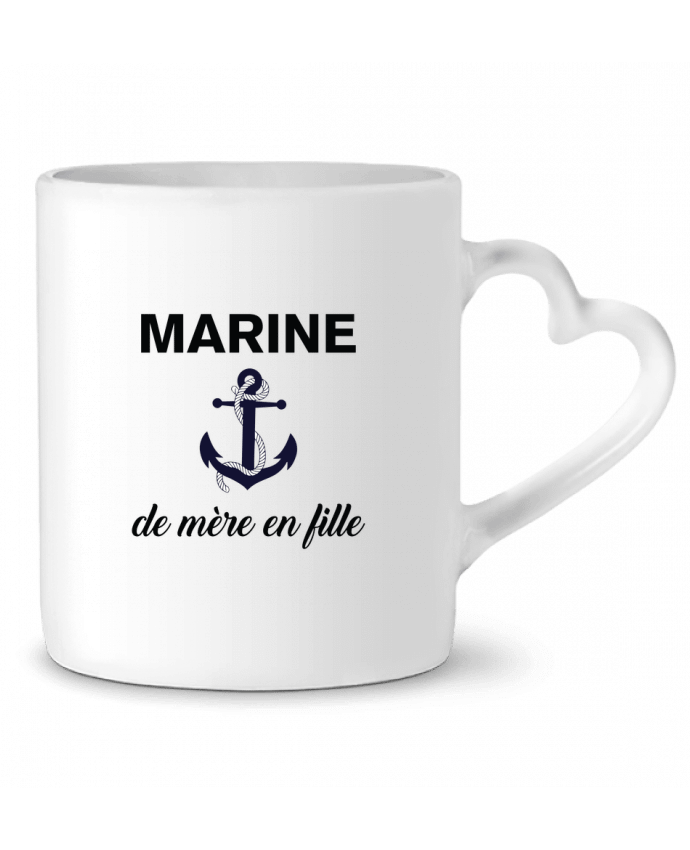 Mug coeur Marine de mère en fille par tunetoo