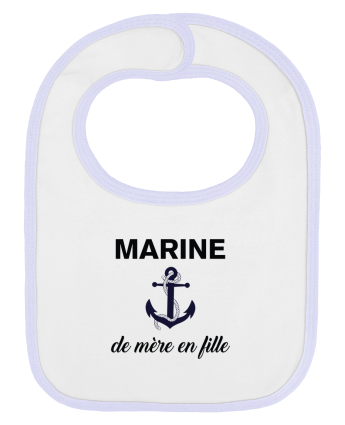 Bavoir bébé uni Marine de mère en fille par tunetoo