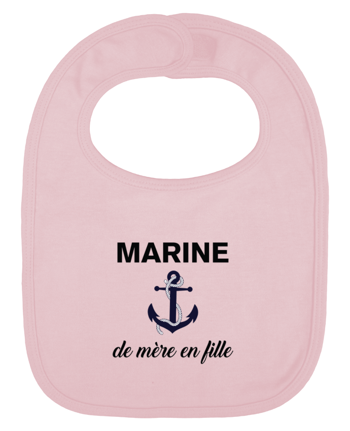 Bavoir bébé uni Marine de mère en fille par tunetoo