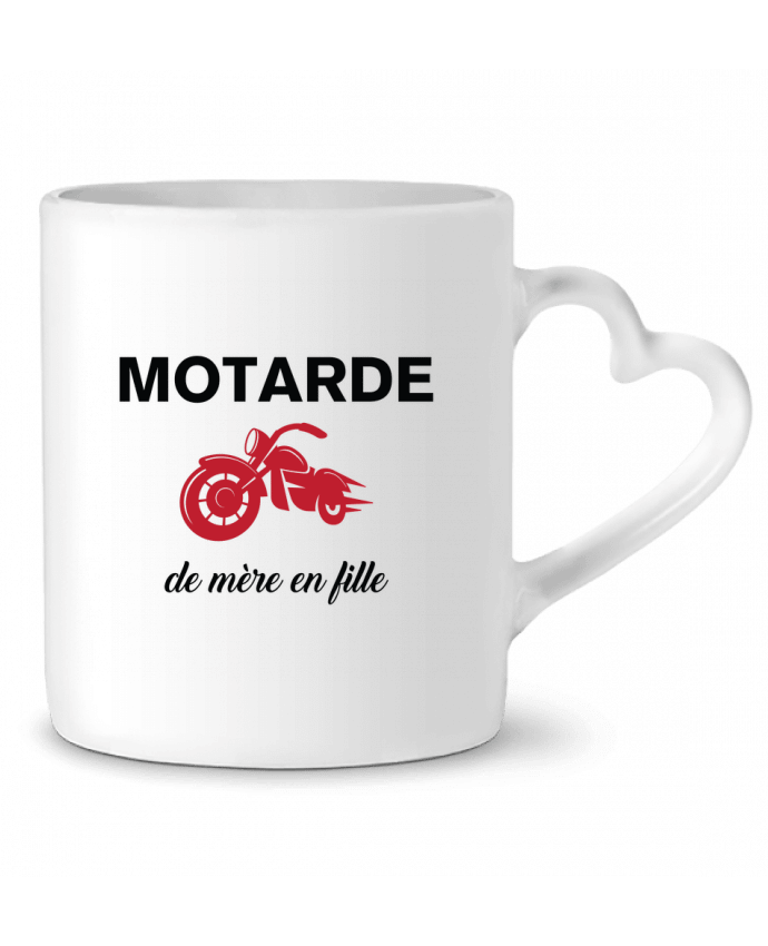 Mug coeur Motarde de mère en fille par tunetoo