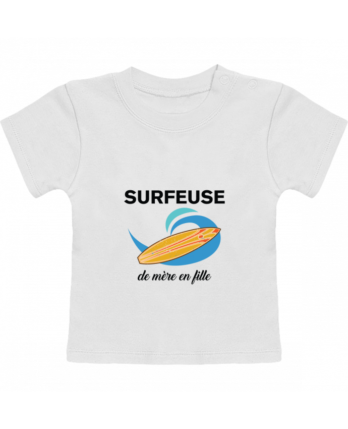 T-shirt bébé Surfeuse de mère en fille manches courtes du designer tunetoo