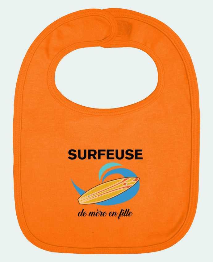 Bavoir bébé uni Surfeuse de mère en fille par tunetoo