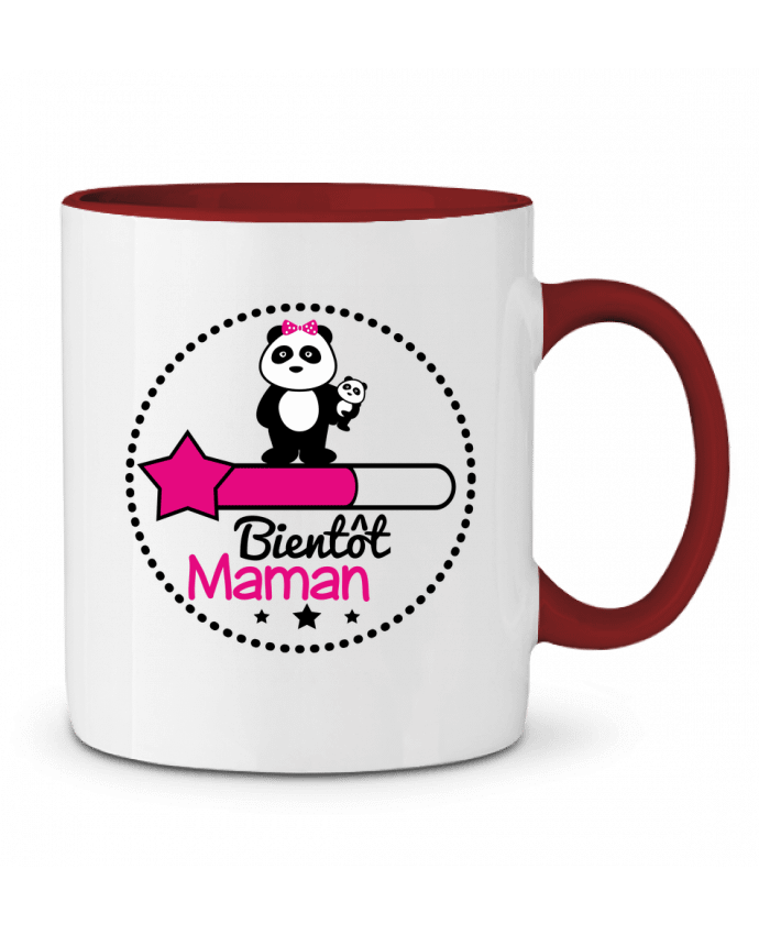 Taza Cerámica Bicolor Bientôt maman - Future mère , grossesse Benichan