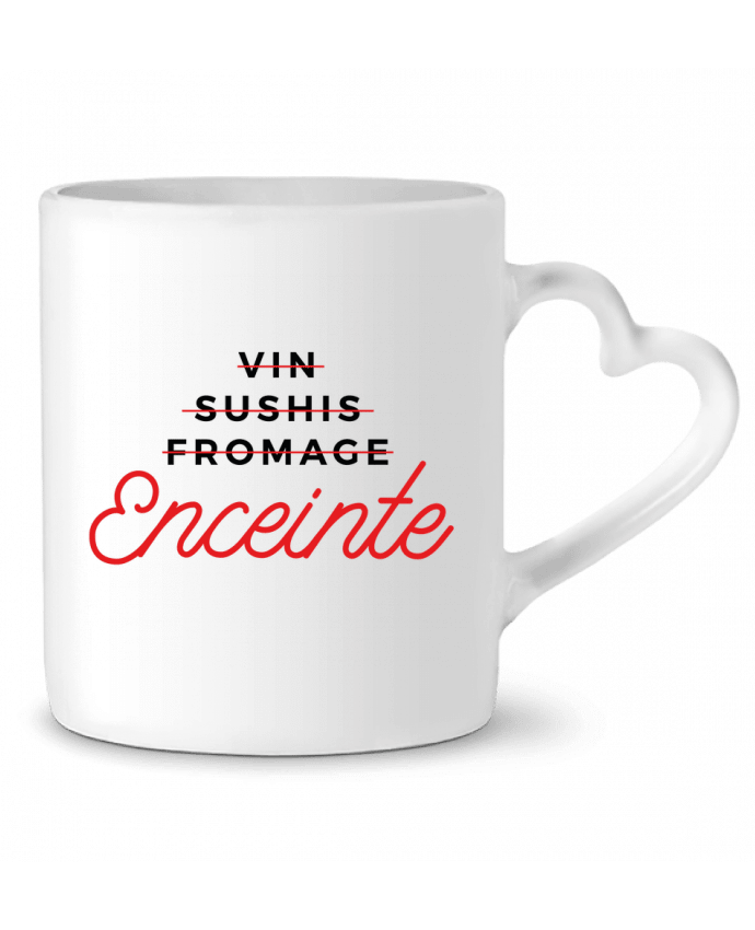 Mug coeur Enceinte par Nana
