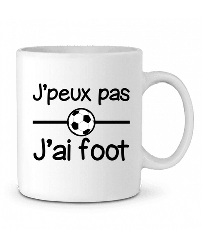 Mug  J'peux pas j'ai foot , football par Benichan