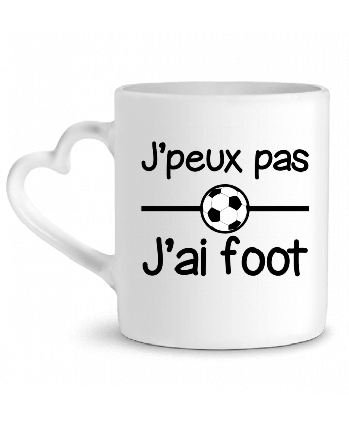 Mug coeur J'peux pas j'ai foot , football par Benichan