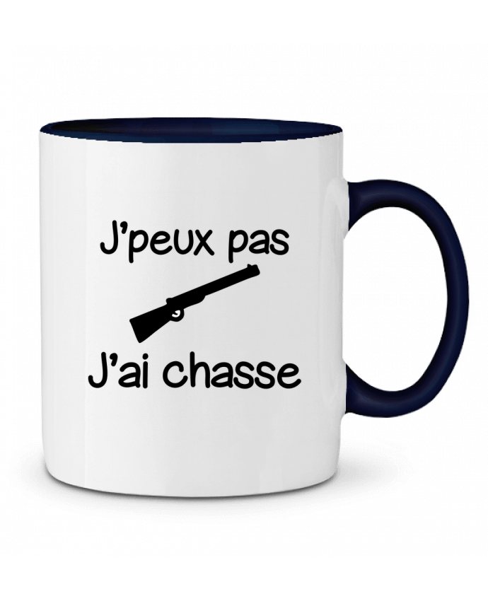 Two-tone Ceramic Mug J'peux pas j'ai chasse - Chasseur Benichan