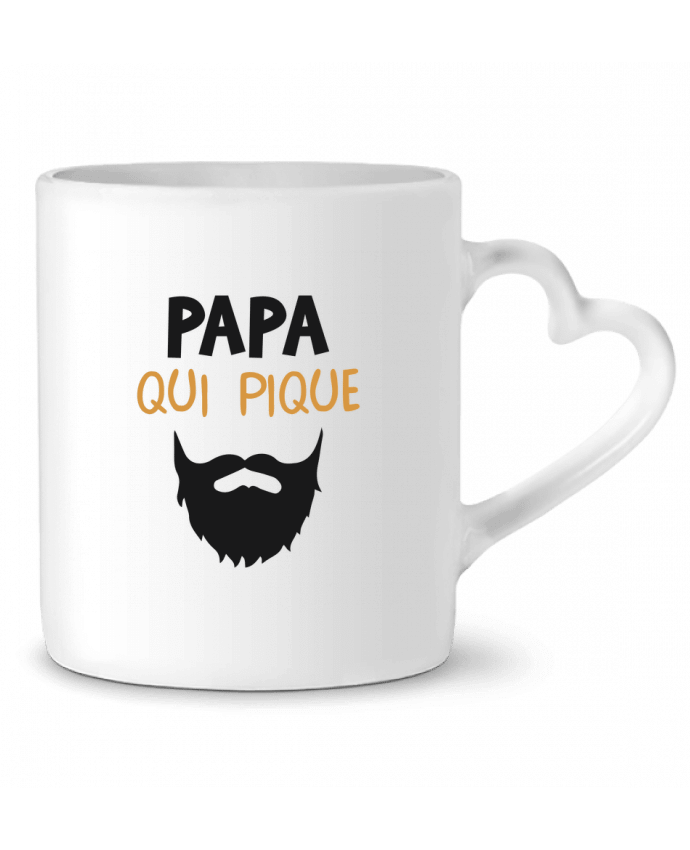 Mug coeur Papa qui pique par tunetoo