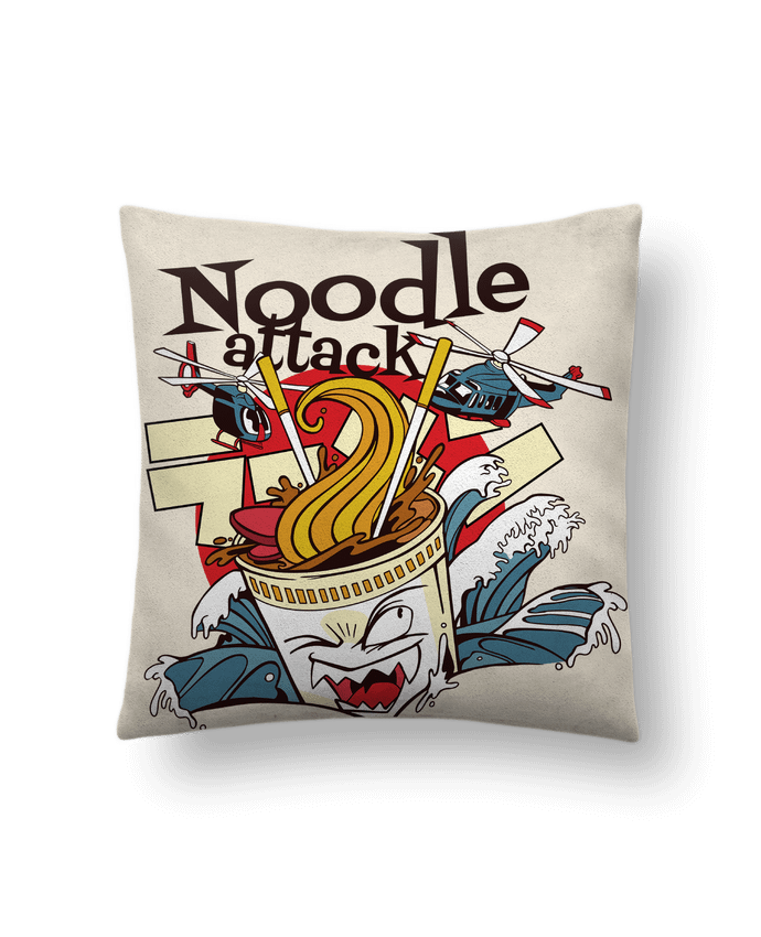 Coussin suédine El Ataque del Ramen Monstruoso par MaaxLoL