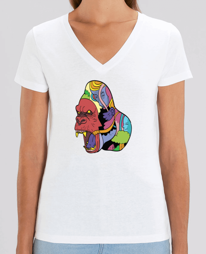 Women V-Neck T-shirt Stella Evoker wrathofnature Par  Arya Mularama