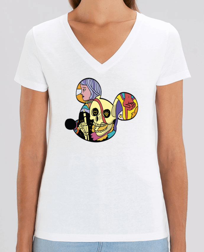Camiseta Mujer Cuello V Stella EVOKER wonderland Par  Arya Mularama