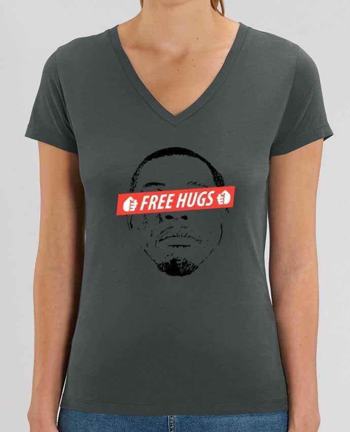 Women V-Neck T-shirt Stella Evoker Free Hugs Par  tunetoo