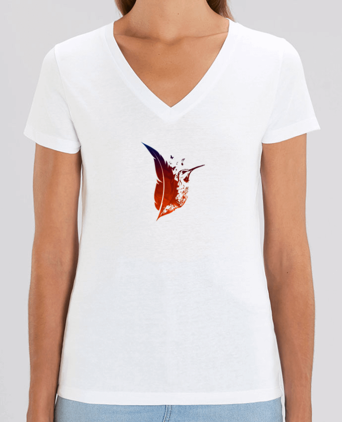 Tee-shirt femme plume colibri Par  Studiolupi