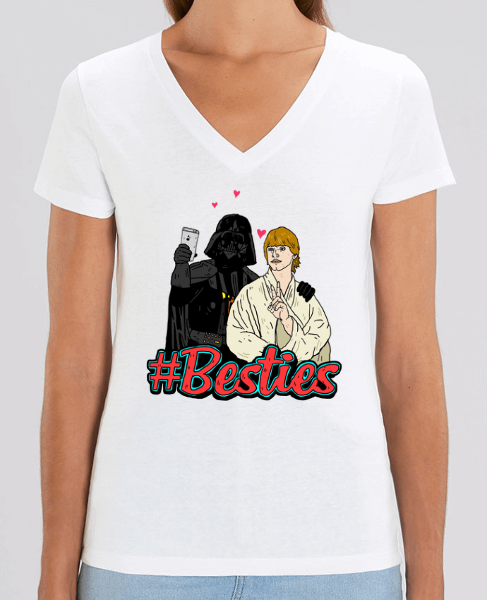 Camiseta Mujer Cuello V Stella EVOKER #Besties Star Wars Par  Nick cocozza