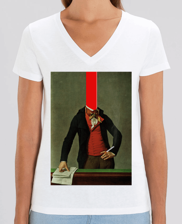 Tee-shirt femme The red stripe in the head and the cigarette in the hand Par  Marko Köppe