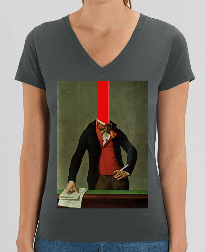 Tee-shirt femme The red stripe in the head and the cigarette in the hand Par  Marko Köppe
