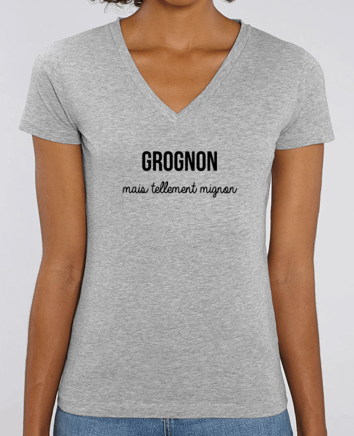 Camiseta Mujer Cuello V Stella EVOKER Grognon Par  tunetoo