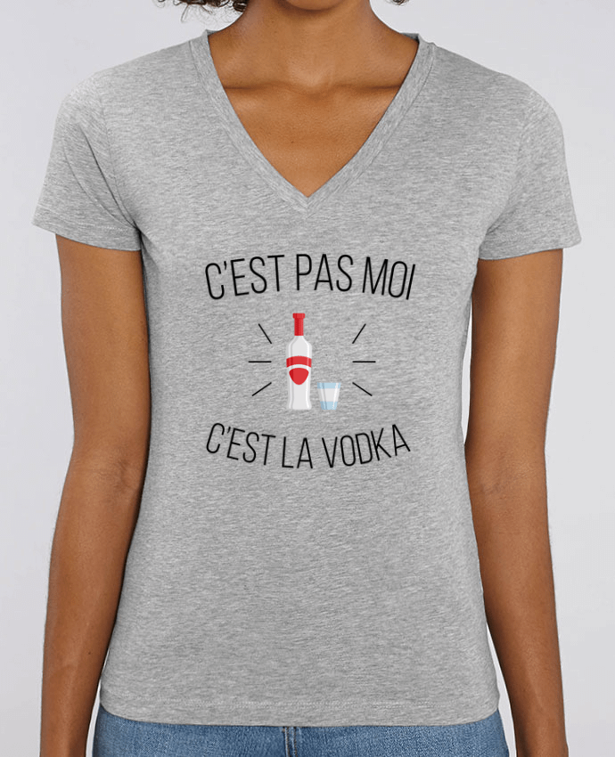 Women V-Neck T-shirt Stella Evoker C'est la vodka Par  tunetoo