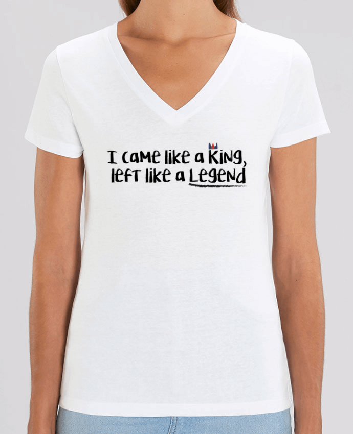 Women V-Neck T-shirt Stella Evoker I came like a king Par  tunetoo