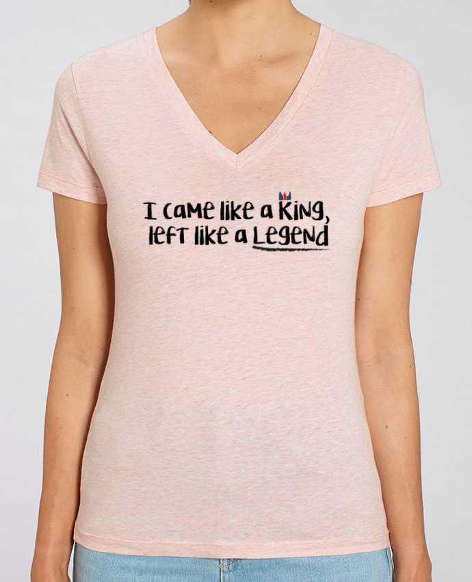 Women V-Neck T-shirt Stella Evoker I came like a king Par  tunetoo