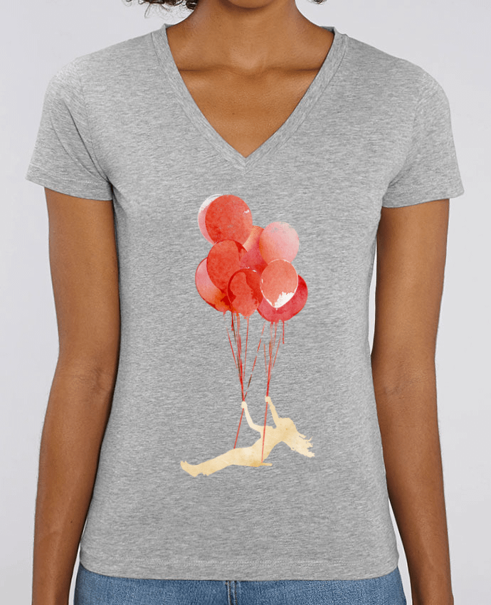 Women V-Neck T-shirt Stella Evoker Fly away Par  robertfarkas