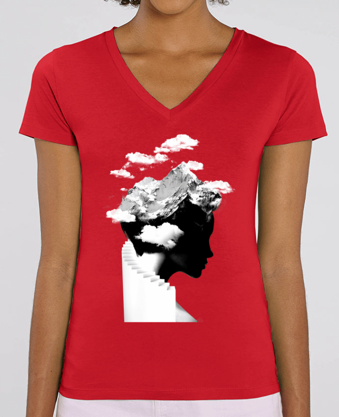 Women V-Neck T-shirt Stella Evoker It's a cloudy day Par  robertfarkas