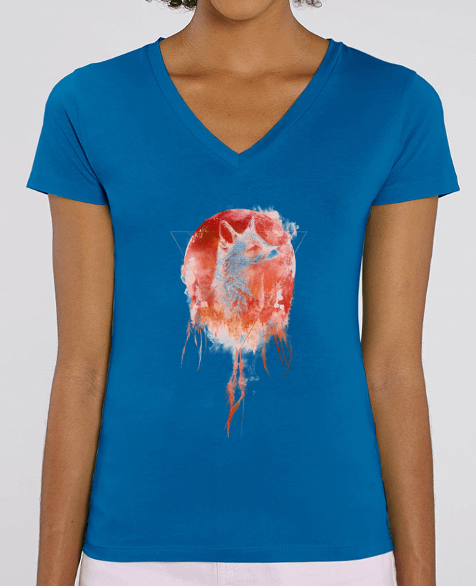 Women V-Neck T-shirt Stella Evoker Mars Par  robertfarkas