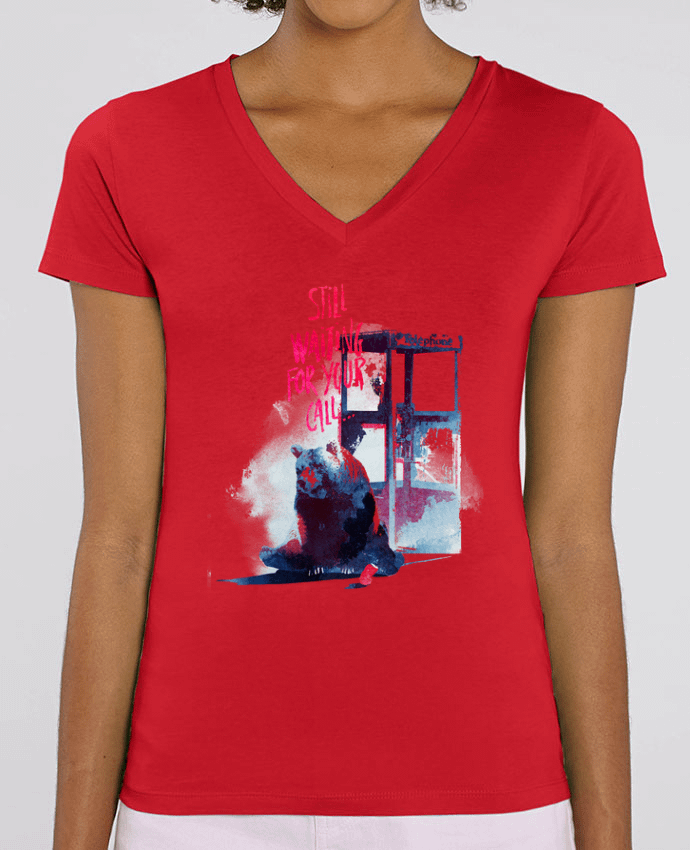 Women V-Neck T-shirt Stella Evoker Still waiting for your call Par  robertfarkas